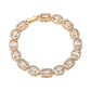 Madeline Love Gold 14K Gold Plated Mixed Cut Halo CZ Link Tennis Bracelet - Bracelets - desc