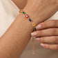 Madeline Love Multi Stainless Steel Mixed Shape Multicolor Gem Link Bracelet
