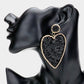 Felt Back Beaded Heart Earrings