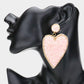 Felt Back Beaded Heart Earrings