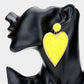 Felt Back Beaded Heart Earrings