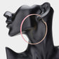 Madeline Love Gold, Pink Oversized Glittered Hoop Earrings