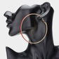 Madeline Love Gold, Red Oversized Glittered Hoop Earrings