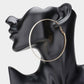 Madeline Love Gold, Silver Oversized Glittered Hoop Earrings
