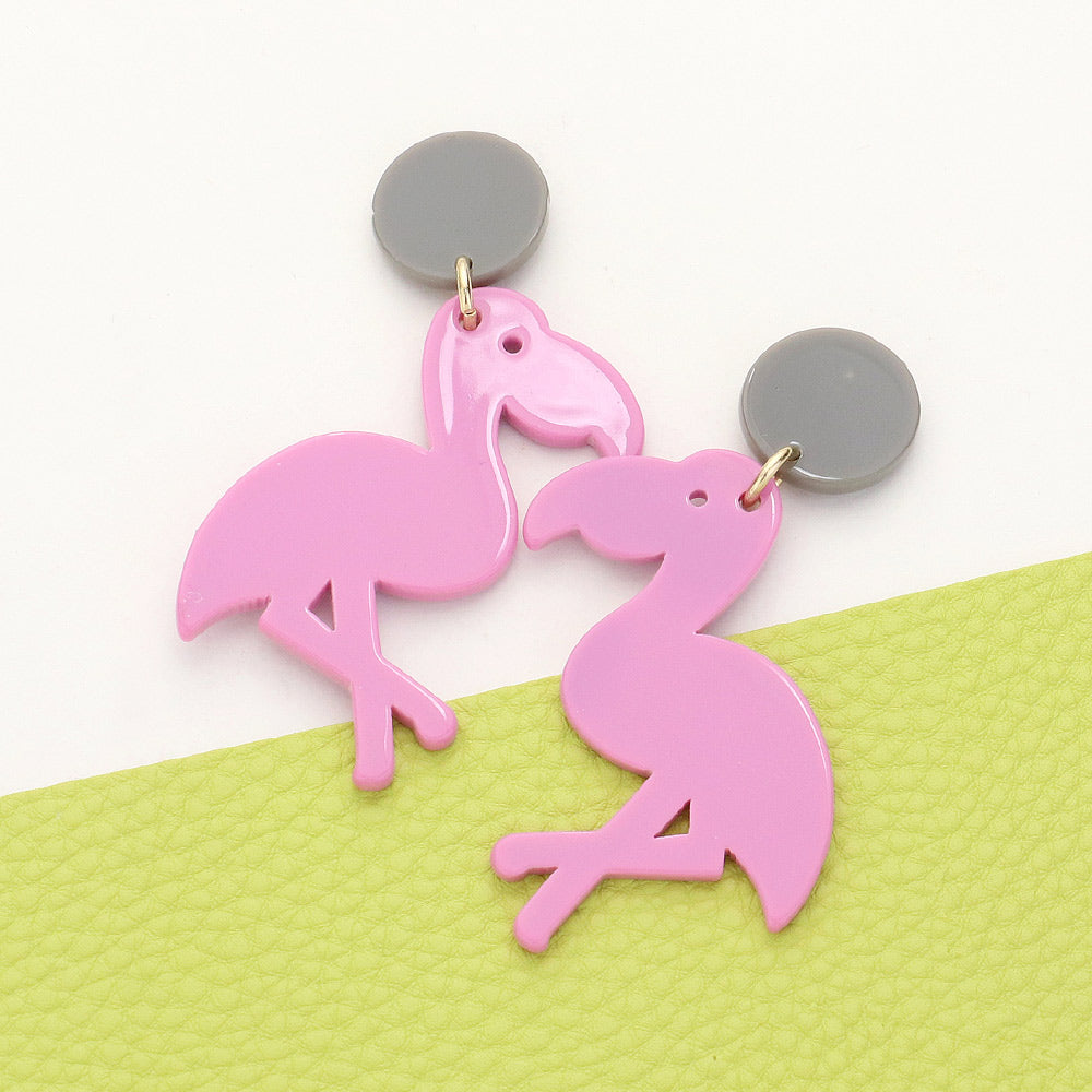 Madeline Love Purple Toucan Resin Post Earrings