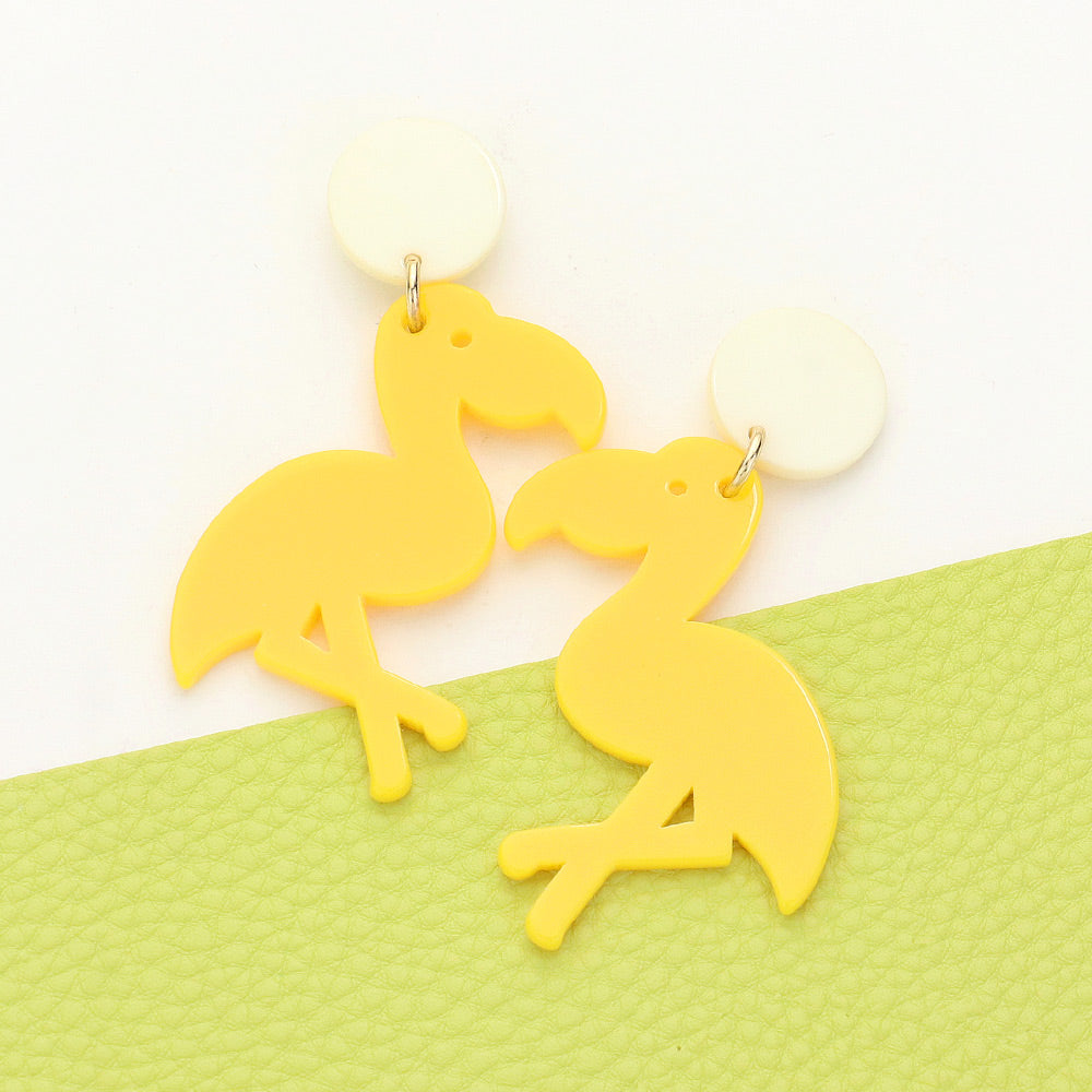 Madeline Love Yellow Toucan Resin Post Earrings