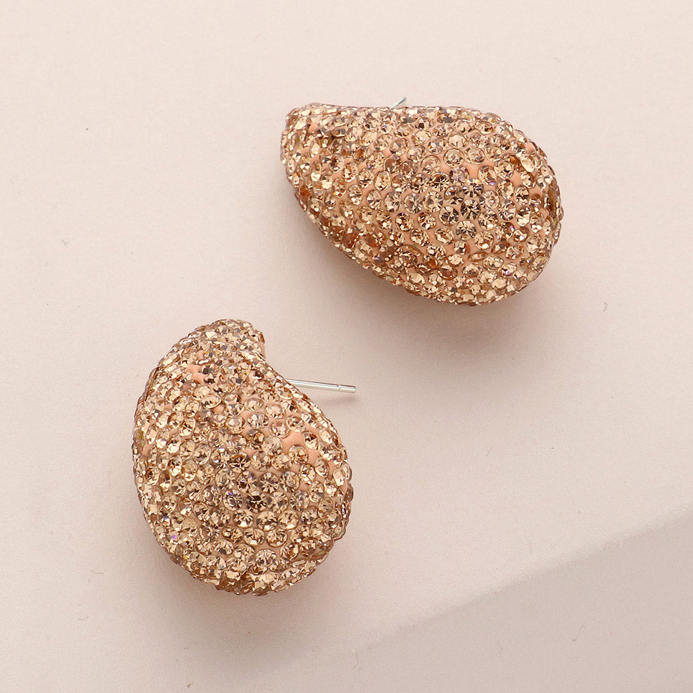 Madeline Love Lt Col Topaz Bling Studded Teardrop Earrings