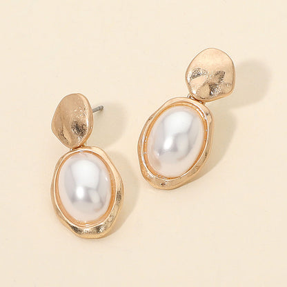 Madeline Love Cream Faceted Oval Pearl Drop Earrings