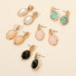 Madeline Love Cream Faceted Oval Pearl Drop Earrings - extra