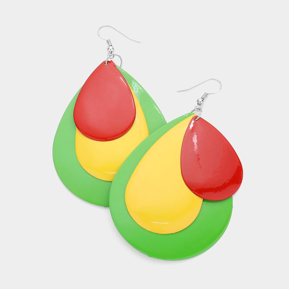 Madeline Love Multi Triple teardrop earrings