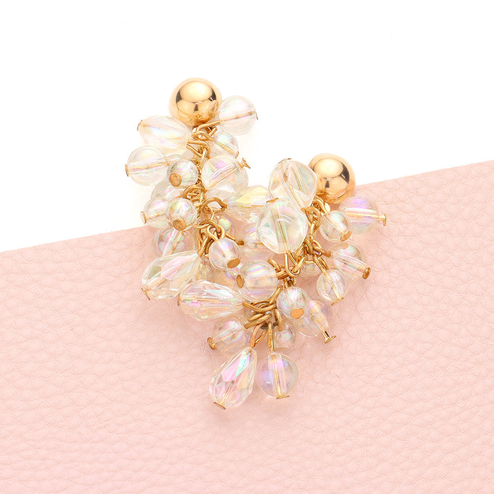 Madeline Love Lucite Lucite Ball Cluster Vine Dangle Earrings
