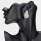 Madeline Love Clear, Rhodium Bling Studded Teardrop Earrings