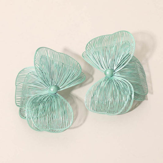Madeline Love Mint Triple Cutout Petal Earrings