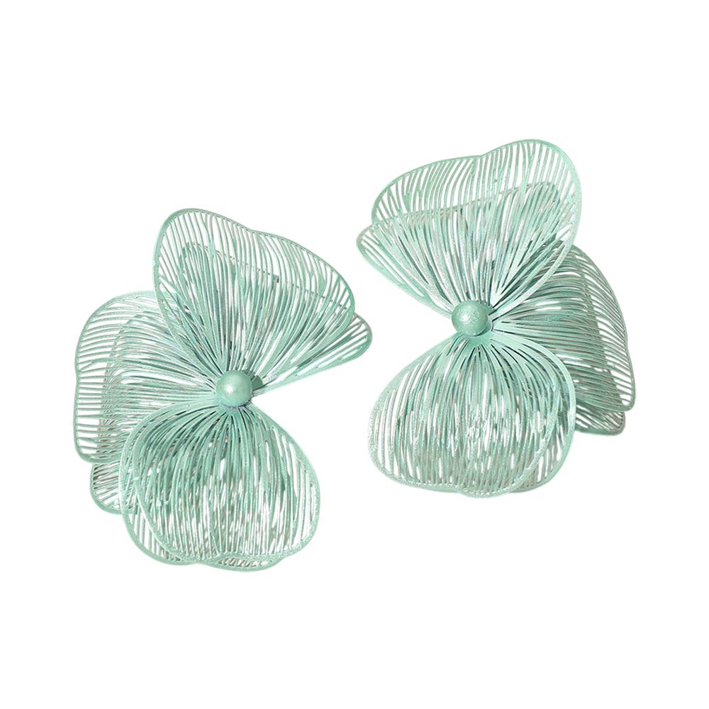 Madeline Love Mint Triple Cutout Petal Earrings - desc