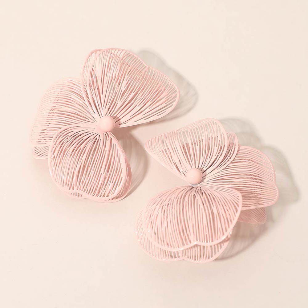 Madeline Love Pink Triple Cutout Petal Earrings