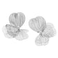 Madeline Love Rhodium Triple Cutout Petal Earrings - desc