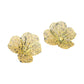 Madeline Love Brown, Light Floral Cutout Statement Earrings - desc