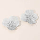 Madeline Love Rhodium Floral Cutout Statement Earrings