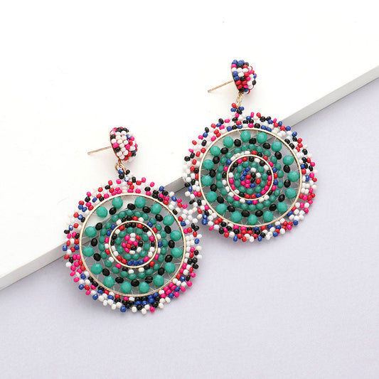 Madeline Love Multi Beaded Round Dangle Earrings
