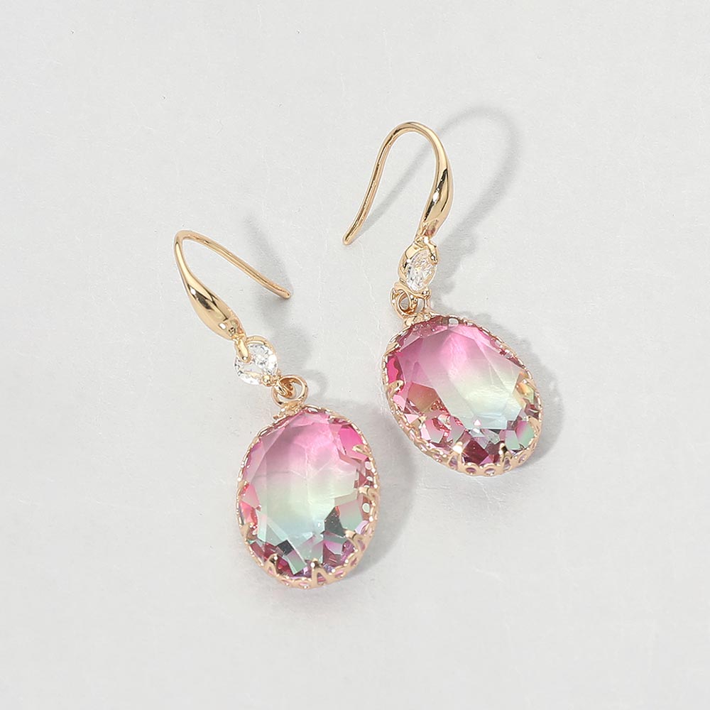 Madeline Love Light, Multi Oval Stone Drop Earrings