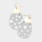 Madeline Love Two Tone Bling Glitter Star Pattern Accented Teardrop Earrings