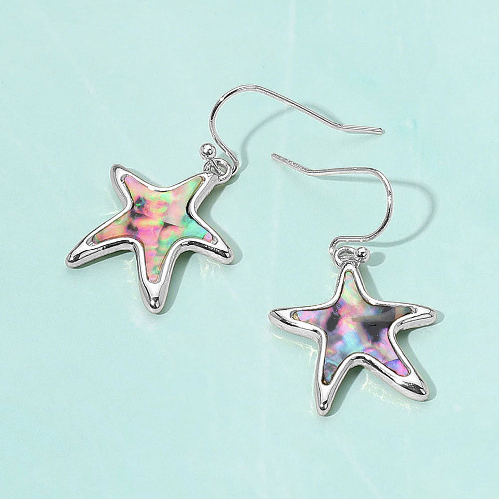 Madeline Love Abalone Abalone Starfish Dangle Earrings