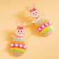 Madeline Love Pink Easter Bunny Egg Drop Earrings