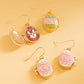Madeline Love Pink Easter Bunny Face Inside Egg Locket Drop Dangle Earrings - extra
