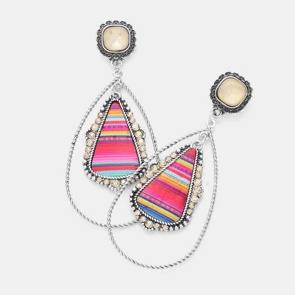 Madeline Love Ivory Rainbow Teardrop Pointed Dangle Earrings
