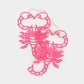 Madeline Love Neon, Pink Brass Metal Cutout Scorpion Dangle Earrings