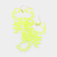 Madeline Love Neon, Yellow Brass Metal Cutout Scorpion Dangle Earrings