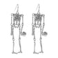 Madeline Love Silver Head Off Halloween Skeleton Dangle Earrings - desc
