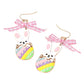Madeline Love Gold, Multi Easter Bunny Egg Bow Drop Earrings - desc