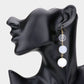 Madeline Love White Triple Bead Ball Link Dangle Earrings