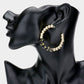 LOVE Metal Ball Half Hoop Message Earrings