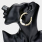 LOVE Metal Ball Half Hoop Message Earrings