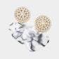 Rhinestone Embellished Celluloid Acetate Heart Link Earrings