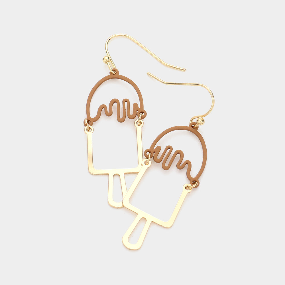 Madeline Love Brown Popsicle Dangle Earrings