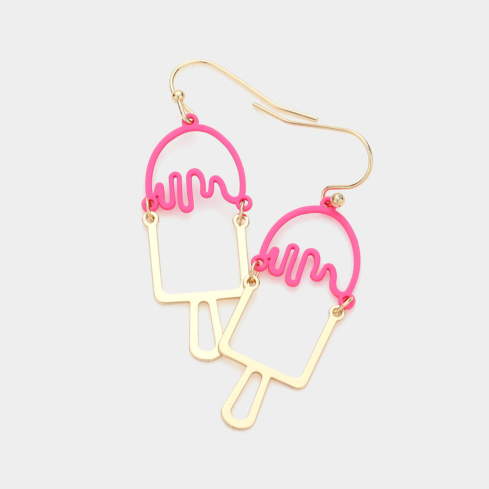 Madeline Love Pink Popsicle Dangle Earrings