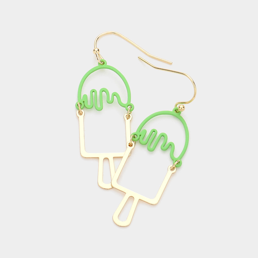Madeline Love Green Popsicle Dangle Earrings