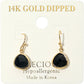 Madeline Love Black 14K Gold Dipped Hypoallergenic Faceted Teardrop Stone Drop Earrings
