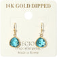 Madeline Love Royal Blue 14K Gold Dipped Hypoallergenic Faceted Teardrop Stone Drop Earrings