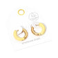 Madeline Love Gold, Yellow Stainless Steel Two Tone Chunky Huggie Hoop Earrings - desc