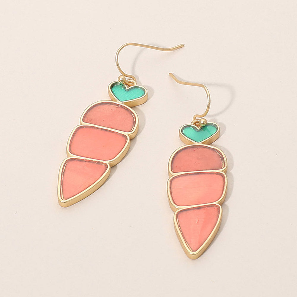 Madeline Love Orange Carrot Charm Dangle Earrings