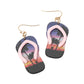 Madeline Love Pink Flip Flop Charm Drop Dangle Earrings - desc