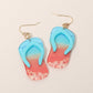 Madeline Love Teal Flip Flop Charm Drop Dangle Earrings