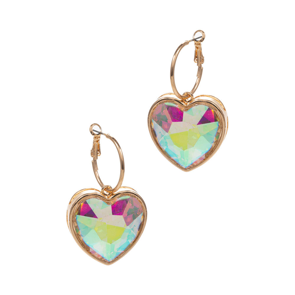 Heart Stone Dangle Earrings