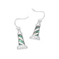 Madeline Love Abalone, Silver Abalone Lighthouse Charm Drop Earrings - desc