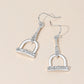 Madeline Love Clear, Rhodium Rhinestone Paved Open Geometric Drop Dangle Earrings