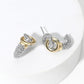 Madeline Love Two Tone 14K Gold Plated Two Tone CZ Stone Paved Mini Hoop Earrings